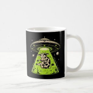 Caneca De Café Abdução de Vaca Alienígena Weirdcore Surreal