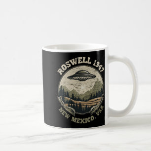 Caneca De Café Abdução Roswell 1947 Novo México Ovni Vintage Alie
