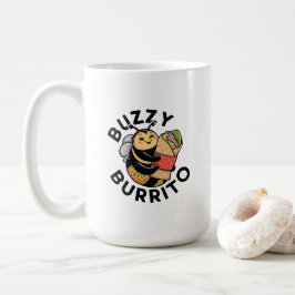 Caneca De Café Abeelha Buzzy Burrito Engraçada