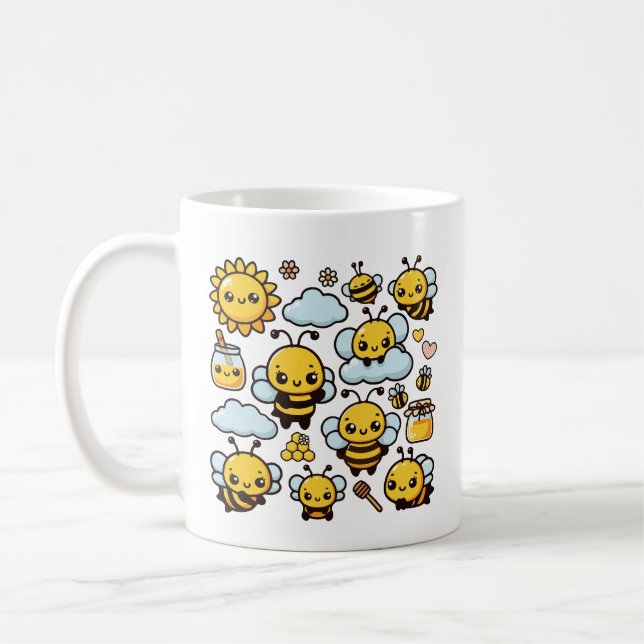Caneca De Café Abehas fofas  (Esquerda)