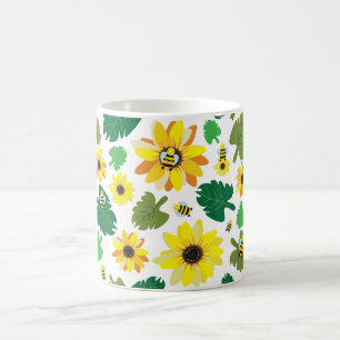 Caneca De Café Abeille Tournesol Fofa