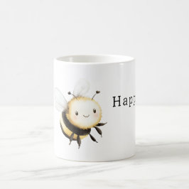 Caneca De Café Abeja Feliz Fofa  