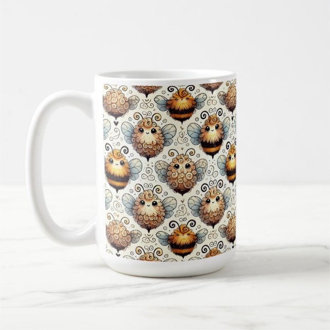 Caneca De Café Abeja fofa e cartoonizada (Esquerda)