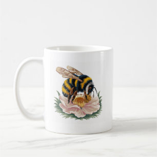 Caneca De Café Abeja Recolectando Polen