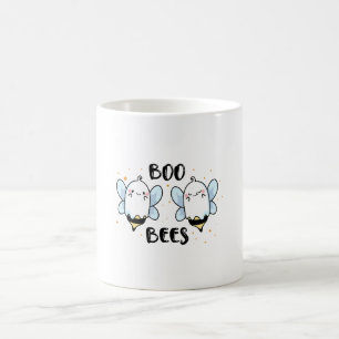 Caneca De Café Abejas Fantasmas Lindas - Halloween Divertido em b