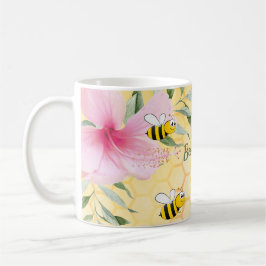 Caneca De Café Abejas Felizes abelhas amarelas favo de mel verão