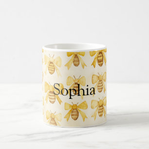 Caneca De Café Abejas Melíferas Amarelas Natal