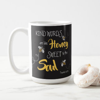 Caneca De Café Abejas Melíferas Palabras Amáveis Como Mel Moderno