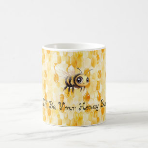 Caneca De Café Abelha Amarela Dourada