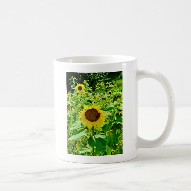 Caneca De Café Abelha de girassol amarelo (Direita)
