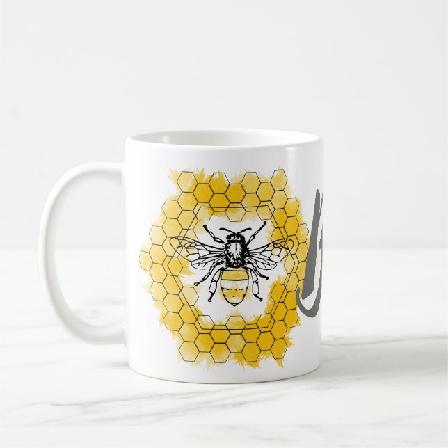 Caneca De Café Abelha de mel Bumblebee no verão e primavera (Esquerda)