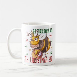 Caneca De Café Abelha de Natal