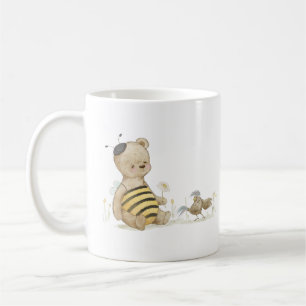 Caneca De Café abelha-do-urso-peludo-fofo
