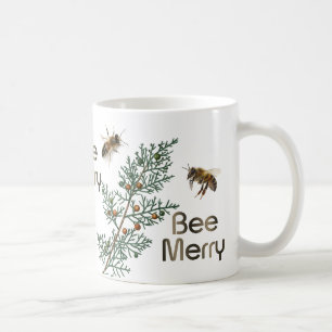 Caneca De Café Abelha Feliz Evergreen Christmas Beekeeper Mug