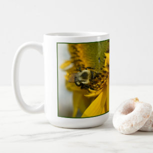 Caneca De Café Abelha Ocupada em um Girassol