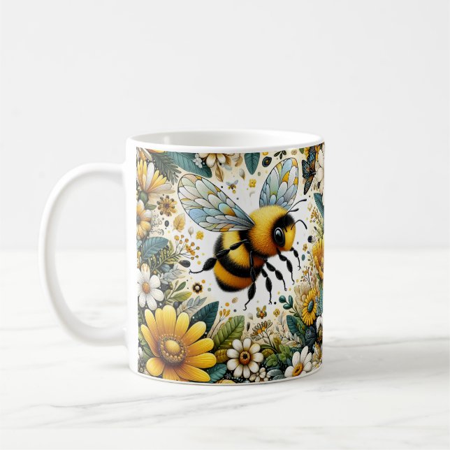Caneca De Café Abelha Vintage (Esquerda)