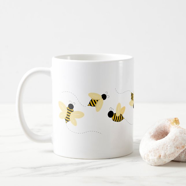 Caneca De Café Abelhas (Com Donut)