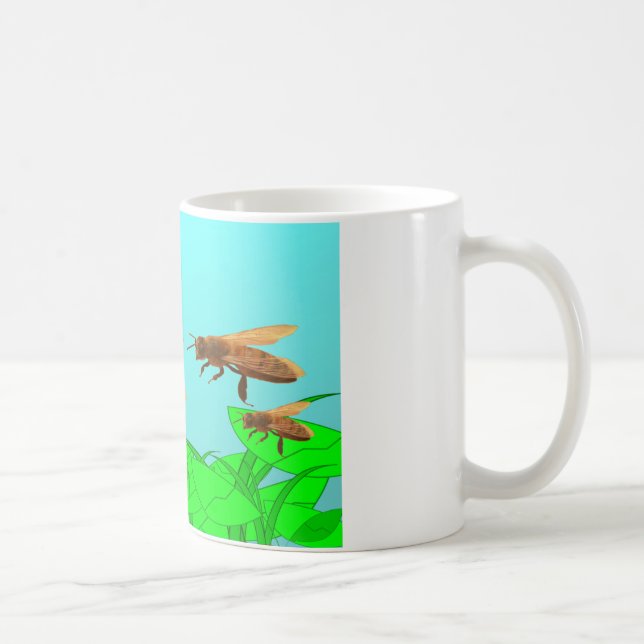 Caneca De Café Abelhas de três (Direita)