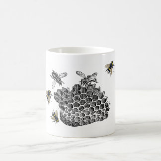 Caneca De Café Abelhas do vintage
