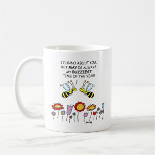 Caneca De Café Abelhas Engraçadas em Maio Jardineiro