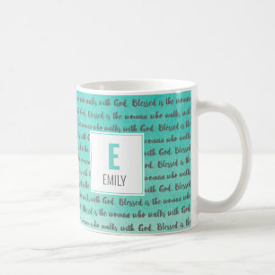 Caneca De Café Abençoada é a mulher que anda com Deus