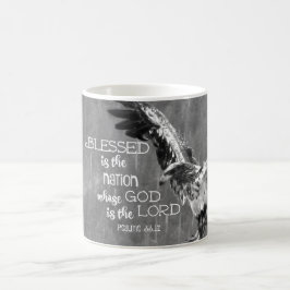 Caneca De Café Abençoada é a nação cujo Deus é o Senhor Verso
