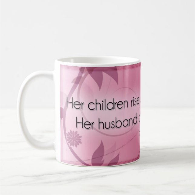 Caneca De Café Abençoado - 31:28 dos provérbio (Esquerda)