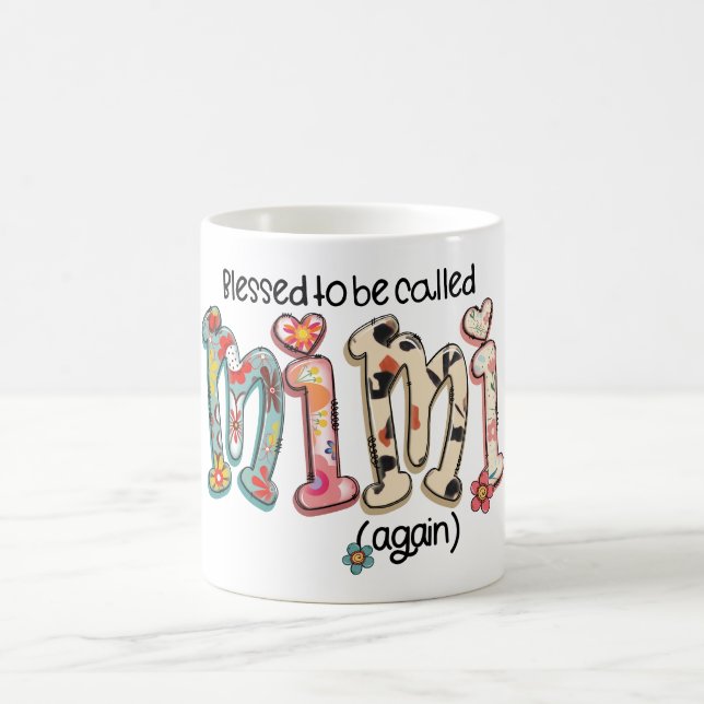 Caneca De Café Abençoado Por Ser Chamado Mimi Novamente Mimi Gift (Centro)