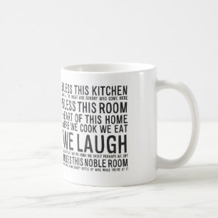 Caneca De Café abençoe esta cozinha MA012