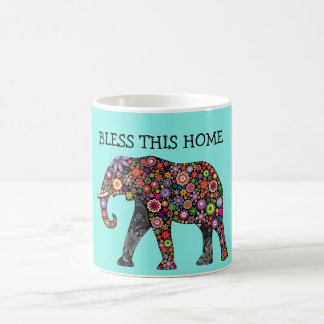 Caneca De Café Abençoe Este Elefante Sortudo