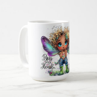 Caneca De Café Abençoe Seu Coração Fada Mug