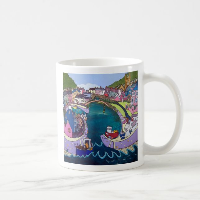 Caneca De Café Aberaeron, por Helen Elliott (Direita)