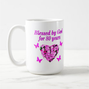 CANECA DE CAFÉ ABERTO POR DEUS POR 80 ANOS DE DESIGN FLORAL