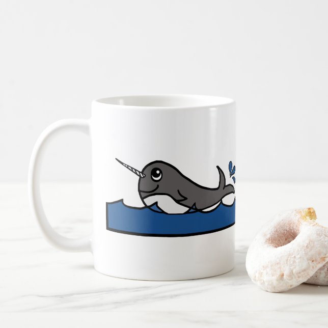 Caneca De Café Abertura Narwhal (Com Donut)