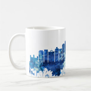 Caneca De Café Abidjan Costa do Marfim Skyline Blue