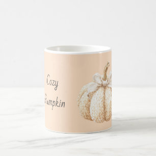 Caneca De Café Abóbora Aconchegante Pêssego com Laço