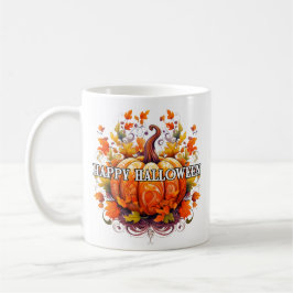 Caneca De Café Abóbora Colorida Decorativa de Outono Halloween