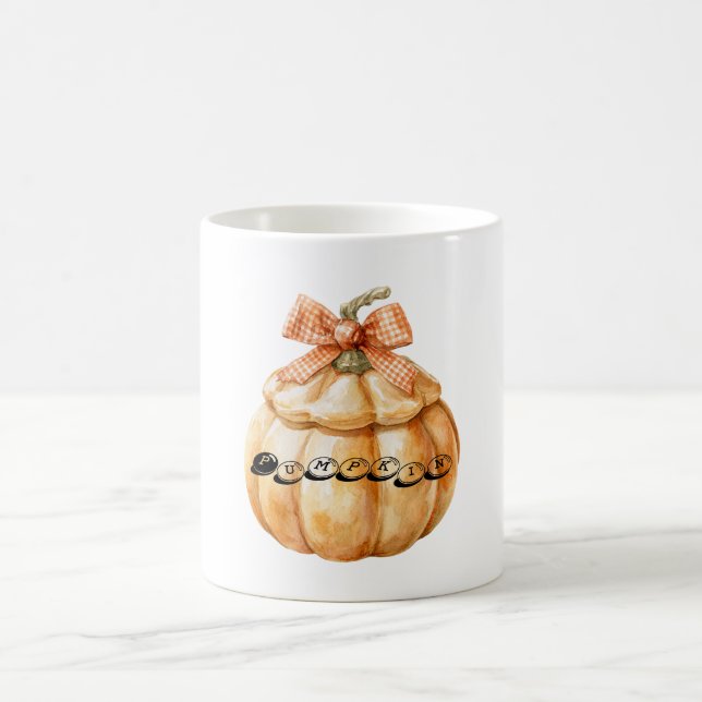 Caneca De Café Abóbora com Laço (Centro)