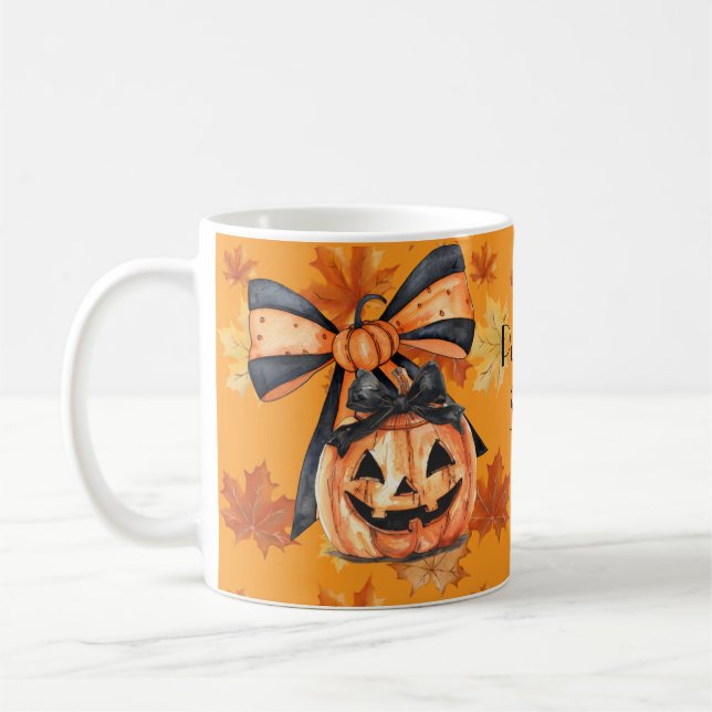 Caneca De Café Abóbora Coquete Espécie de Halloween  (Esquerda)