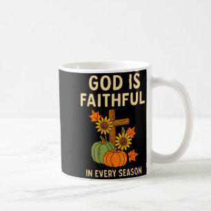 Caneca De Café Abóbora da Bíblia Cristã de Outono Fiel a Deus
