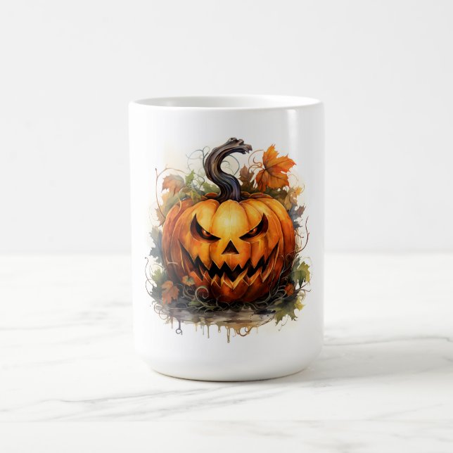 Caneca De Café Abóbora de Halloween Assustadora (Centro)