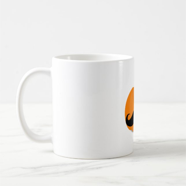 Caneca De Café abóbora de halloween com barba (Esquerda)