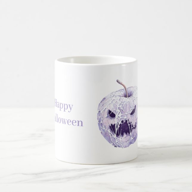 Caneca De Café Abóbora de Halloween Roxa (Centro)