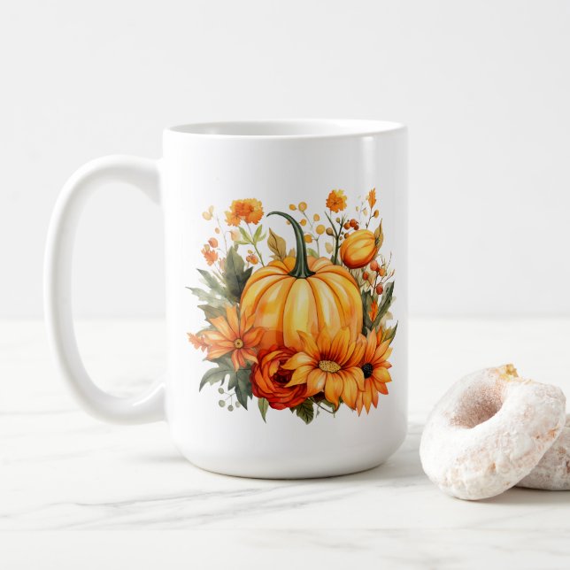Caneca De Café Abóbora de Outono  (Com Donut)