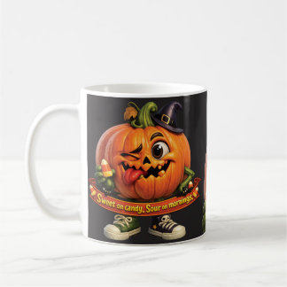 Caneca De Café Abóbora Divertida de Halloween