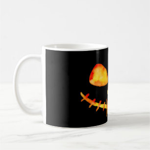 Caneca De Café Abóbora do Dia das Bruxas com Rosto Sorridente e A