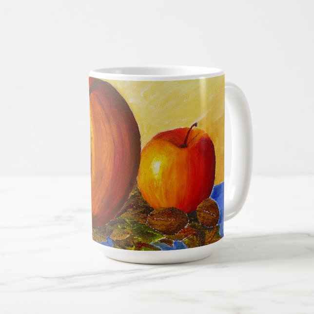 Caneca De Café Abóbora e Nozes (Frente Esquerda)