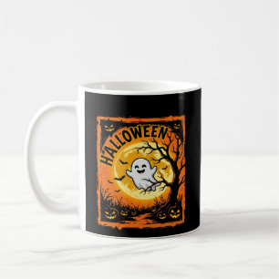 Caneca De Café Abóbora Fantasma de Halloween Árvore Assombrada