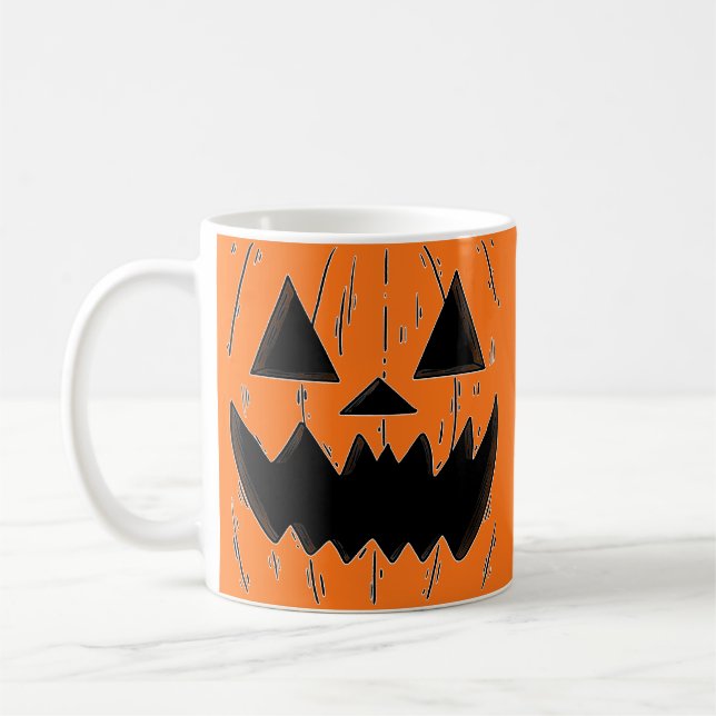 Caneca De Café Abóbora Jack O' Lantern (Esquerda)