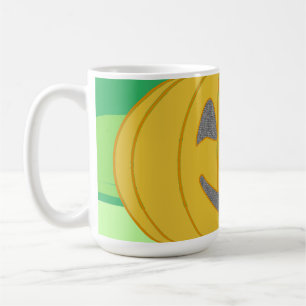 Caneca De Café Abóbora Laranja Colheita Alegre Fofa